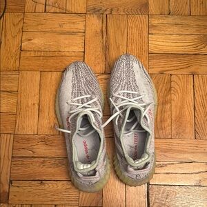 Adidas Yeezy Boost 350 V2 Gray and Cream with Red Accents